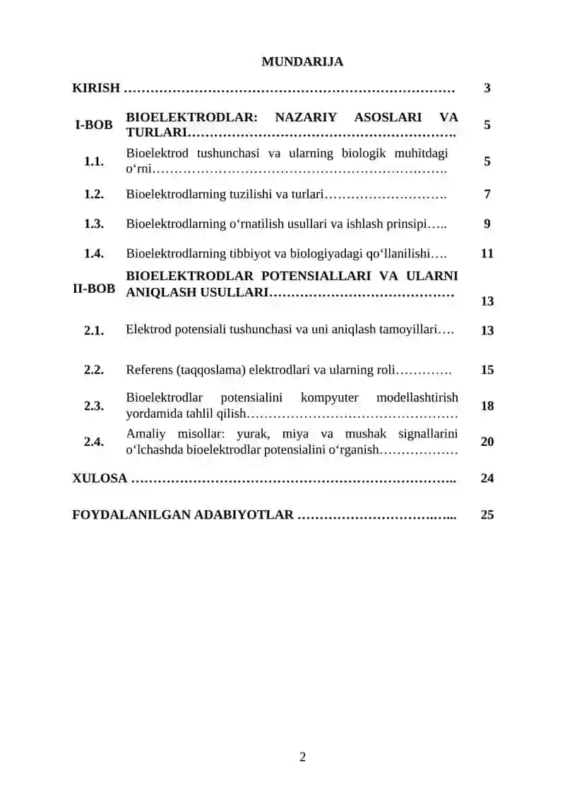 BIOELEKTRODLAR VA ULARNING POTENSIALLARI 2