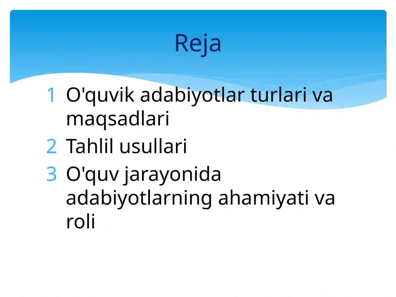 O’quv-metodik adabiyotlar va ularning tahlili 2