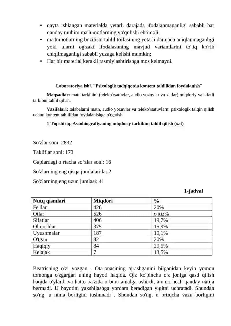 Kontent-tahlilning ta’rifini keltiring. 2