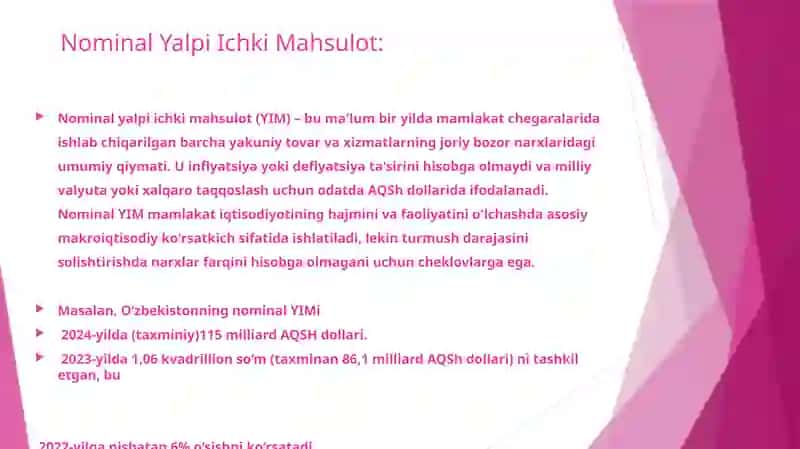 Nominal Yalpi Ichki Mahsulot 2