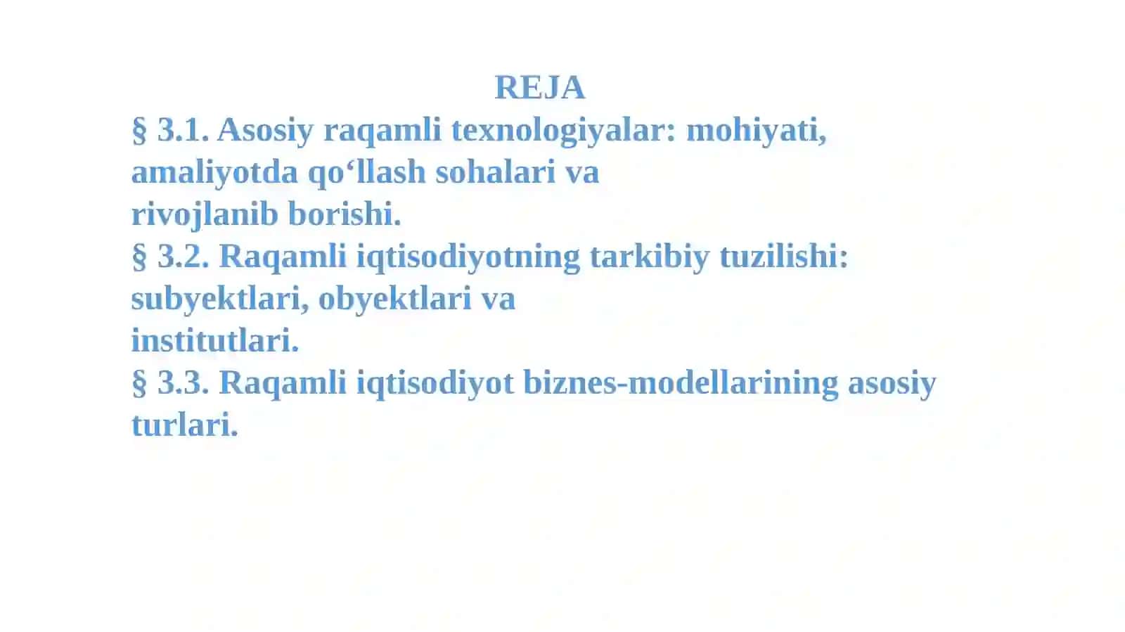 Raqamli iqtisodiyot 2
