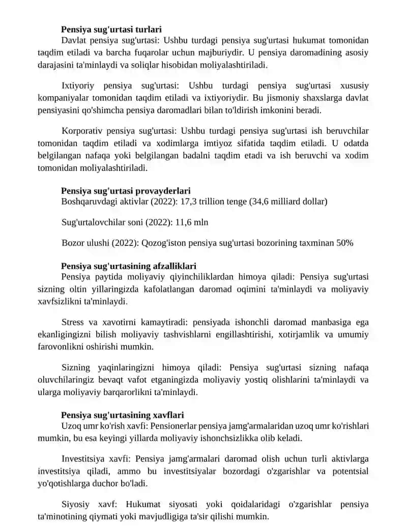 Pensiya Sug'Urtasi 2