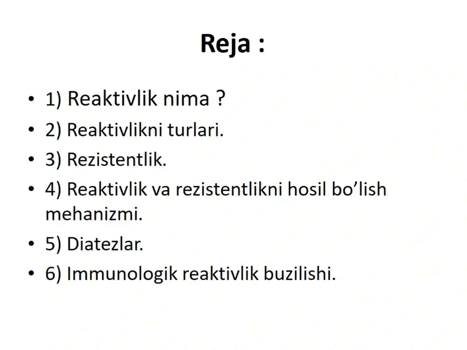 Reaktivlik va Rezistentlik 2