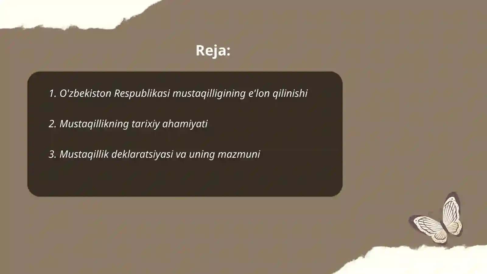 O'zbekiston Respublikasining Mustaqilligi 2