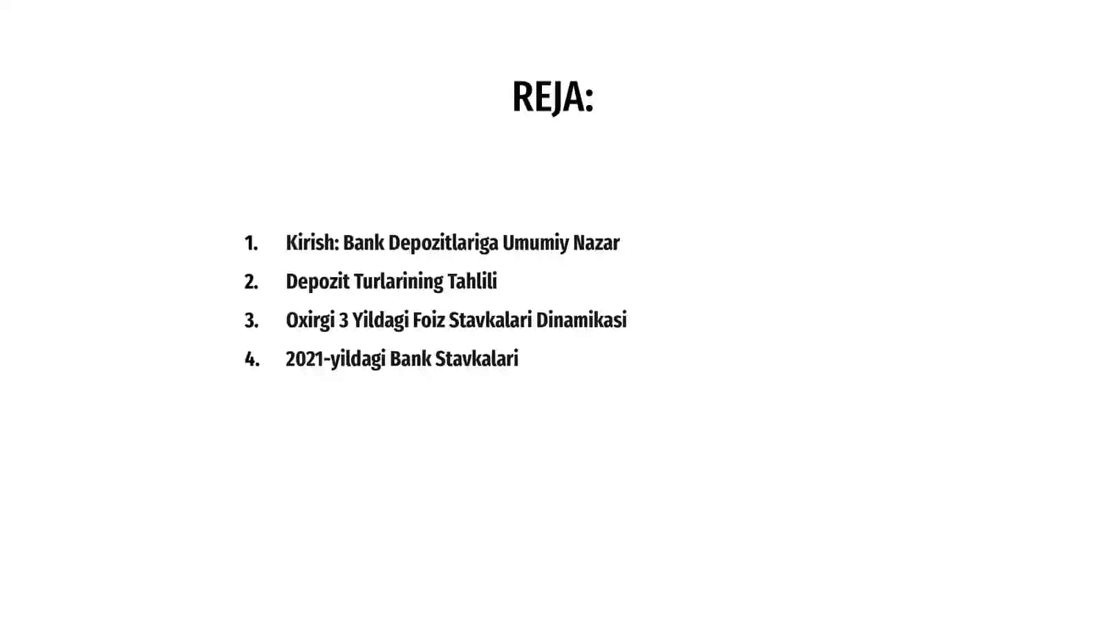 Bank Depozitlariga Umumiy Nazar 2