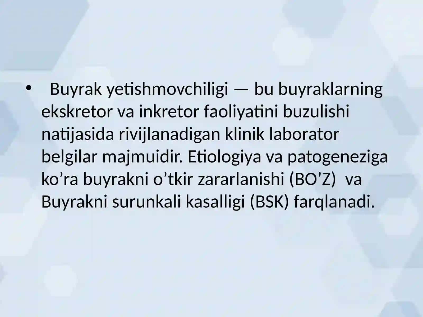 O’TKIR VA SURUNKALI BUYRAK YETISHMOVCHILIGI 2