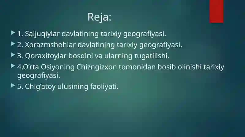 O’rta Osiyoning rivojlanish tarixiy geografiyasi 2