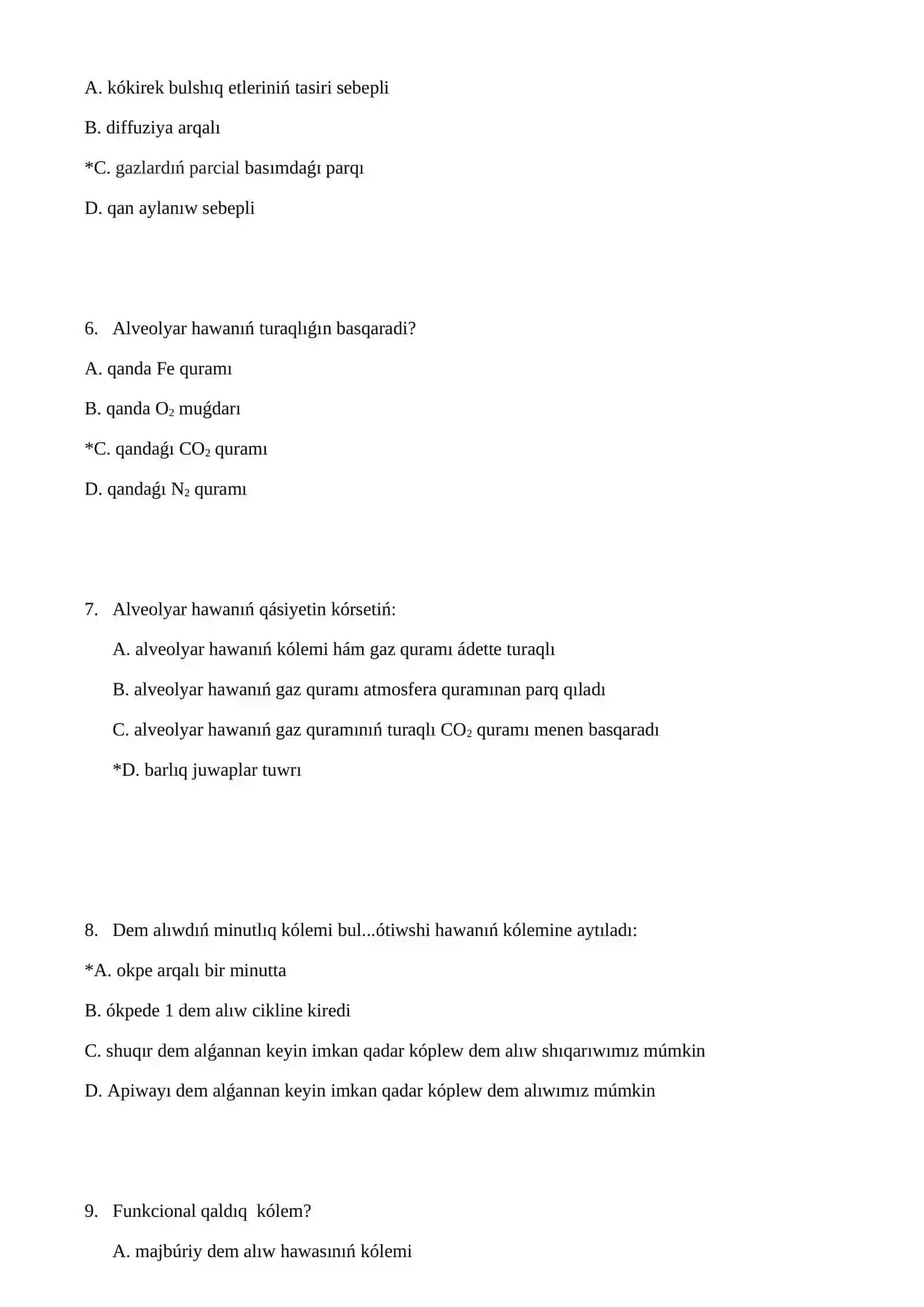 Respiratory System Quizzes 2
