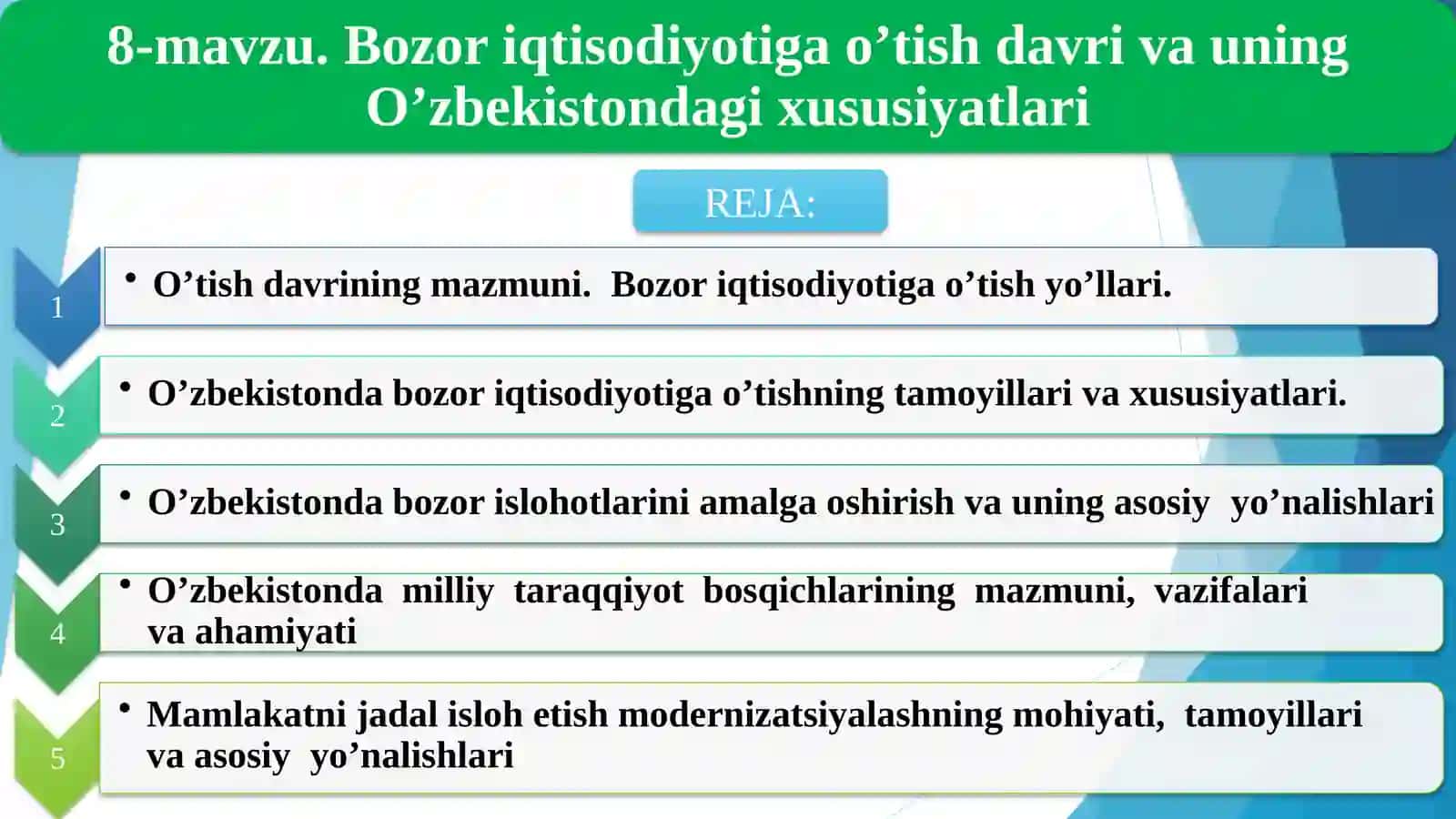 IQTISODIYOT NAZARIYASI 2