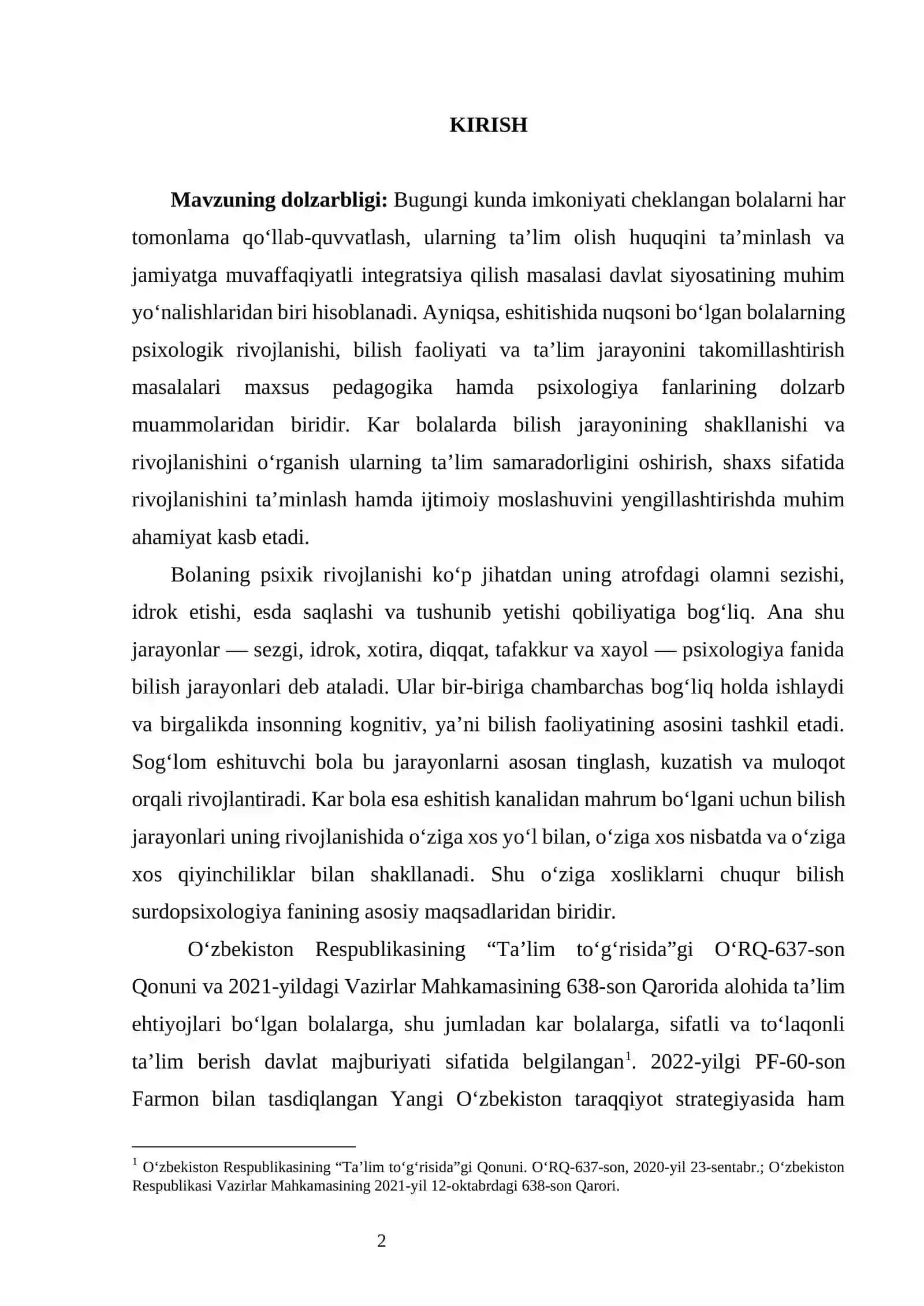 Kar bolalarda bilish jarayoni va ularning o'ziga xosligi 2