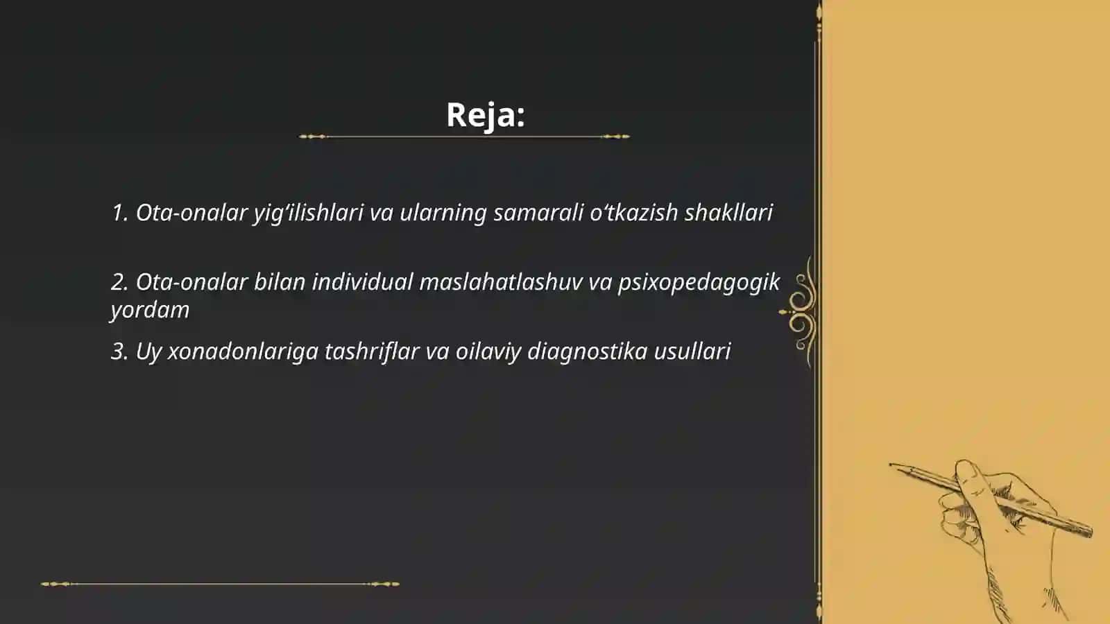 Ota-onalar bilan olib boriladigan ishlarning shakl metodlari 2