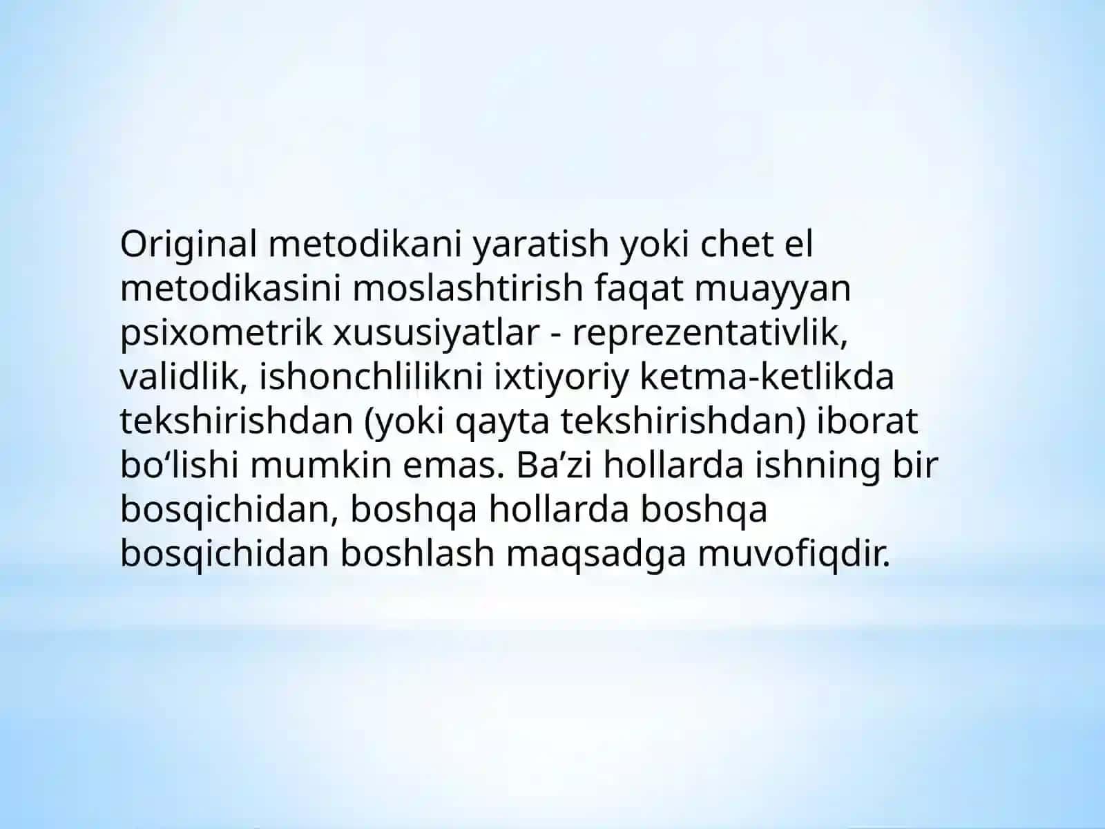 Xorijiy testlarni moslashtirish (1-qism) 2