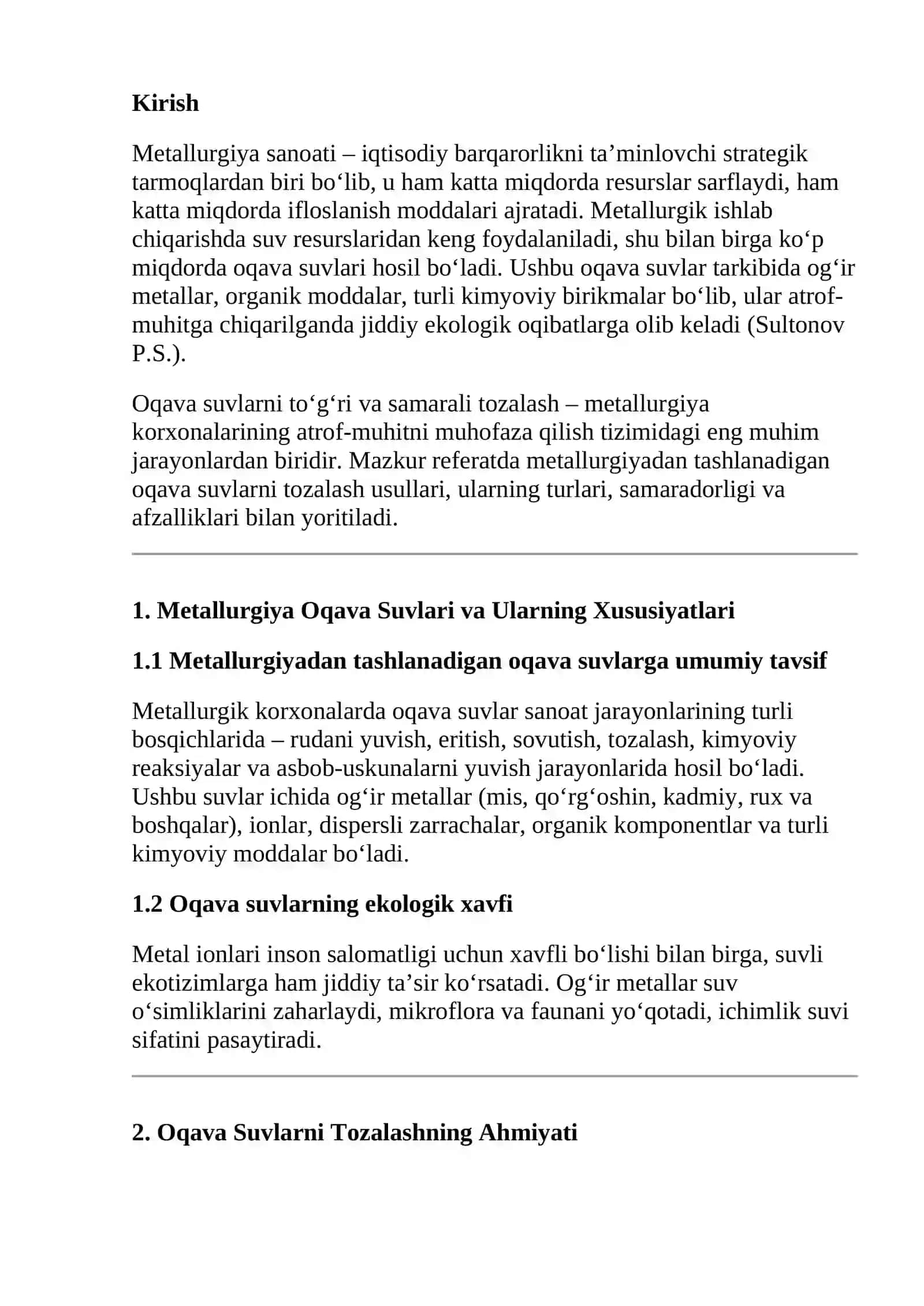 METALLURGIYADAN TASHLANADIGAN OQAVA SUVLARNI TOZALASH USULLARI 2