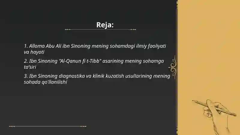 Abu Ali ibn Sino Tibbiyotda 2