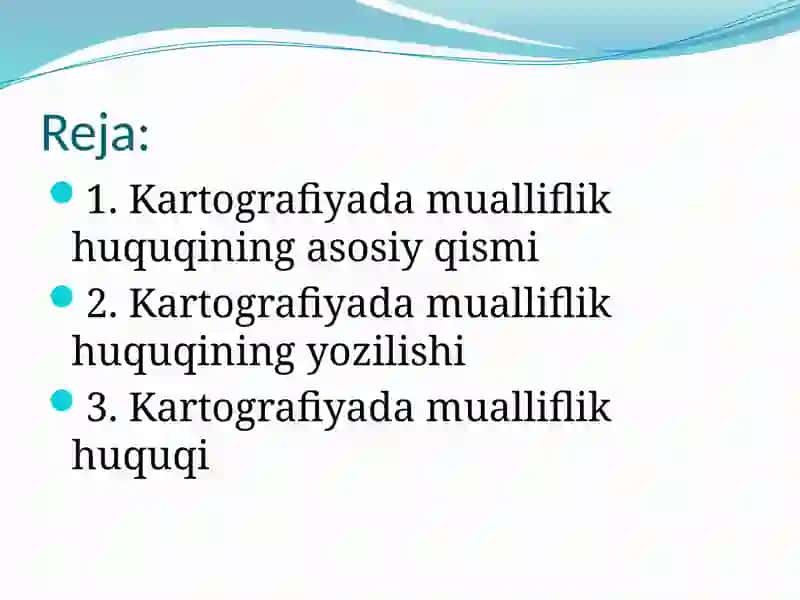 Kartografiyada mualliflik huquqi 2