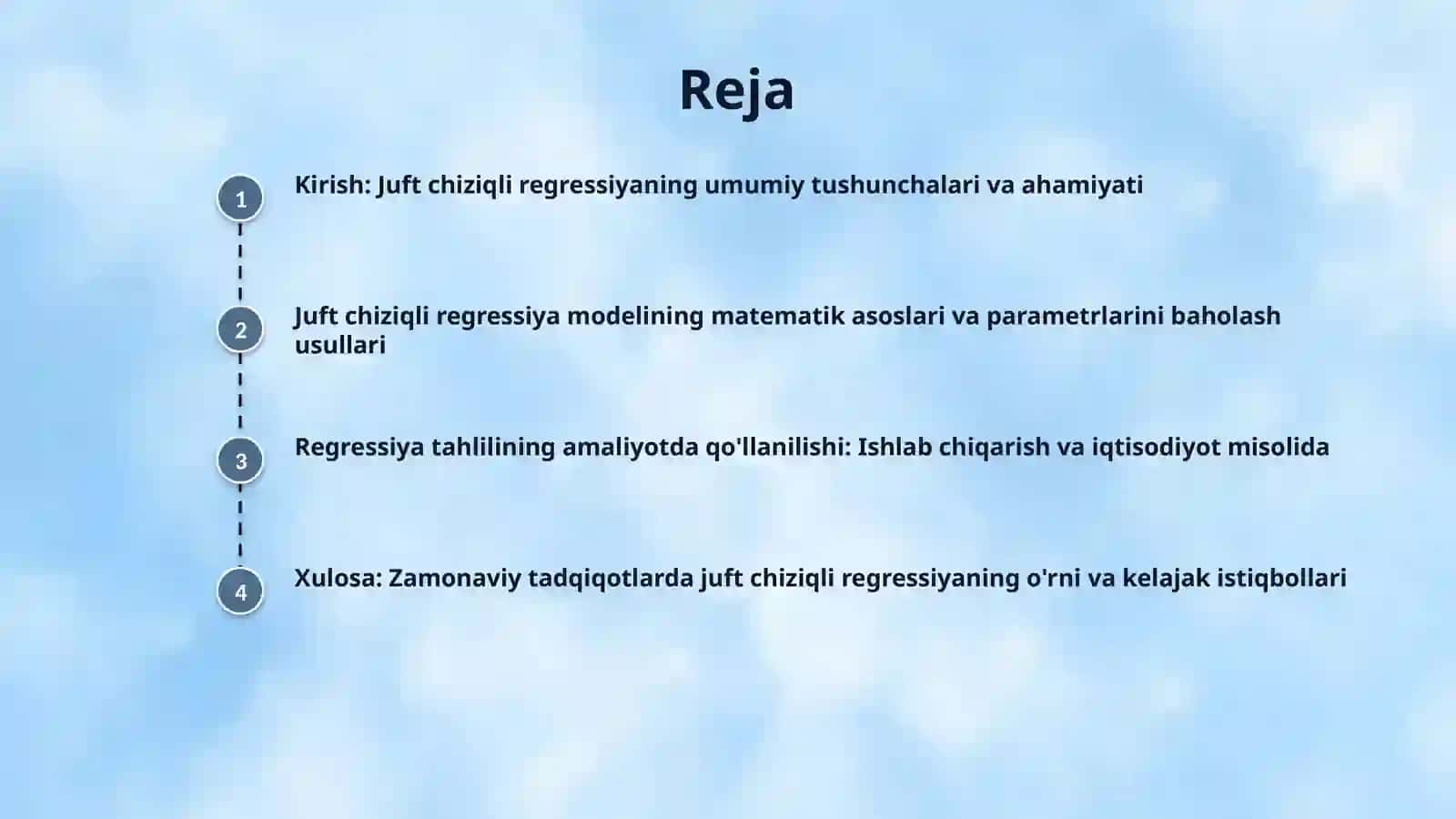 Juft chiziqli regressiya 2