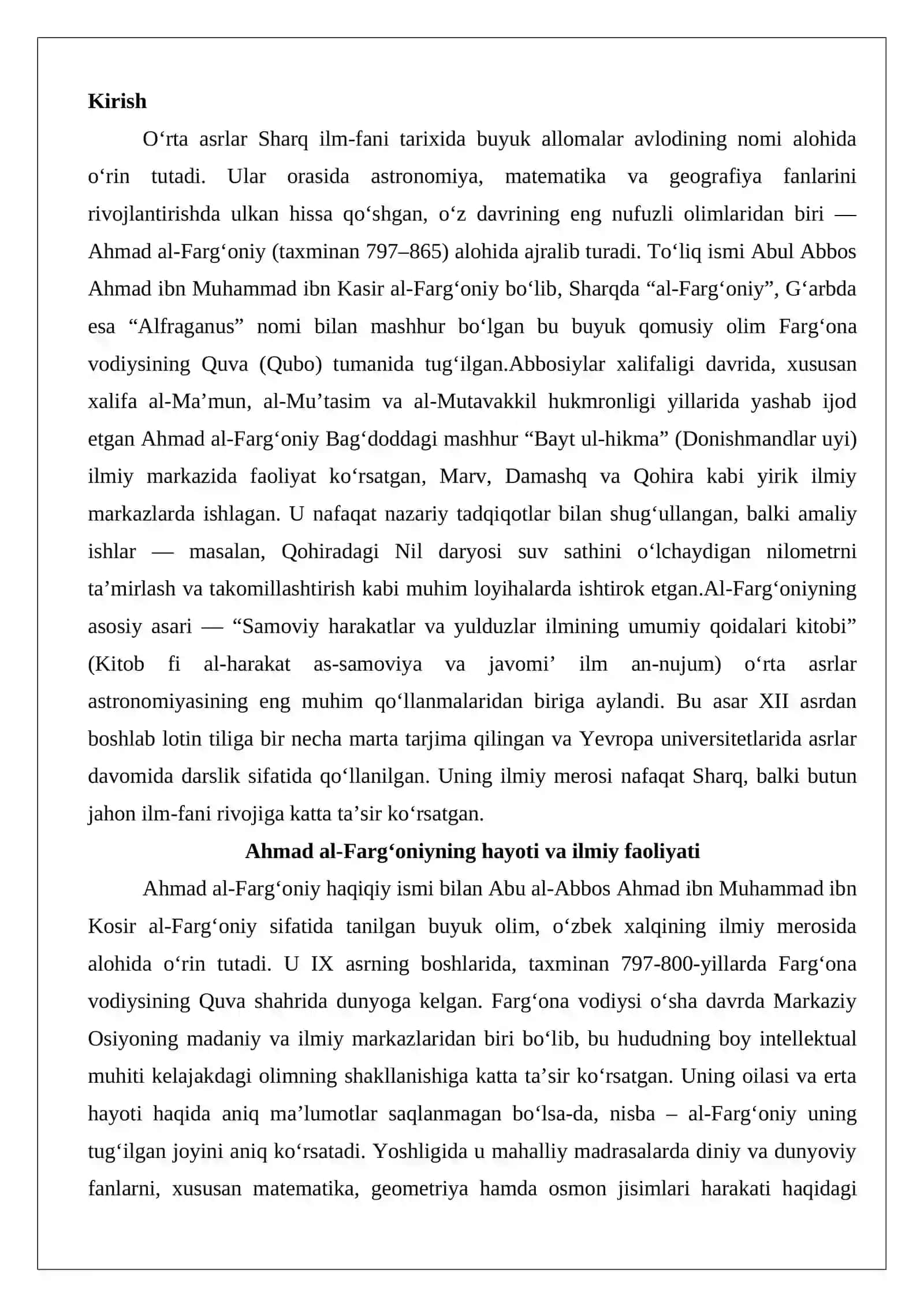 Ahmad al-Farg‘oniy (taxm. 797–865) 2