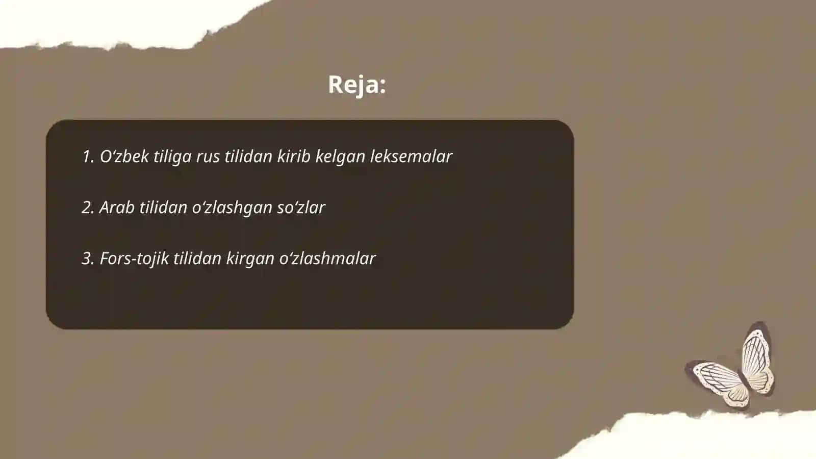 O‘zbek tiliga rus tilidan kirib kelgan leksemalar 2