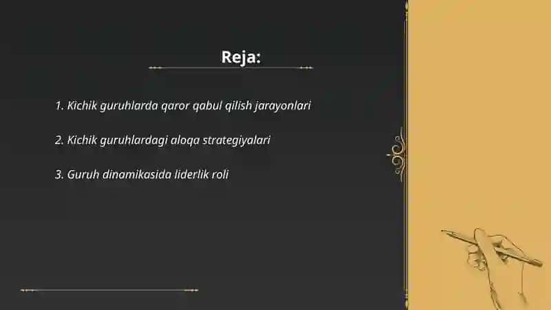 Kichik guruhlardagi dinamik jarayonlar 2