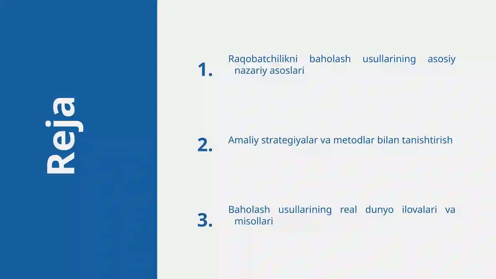 Logistikada raqobatchilikni baholash usullari 2