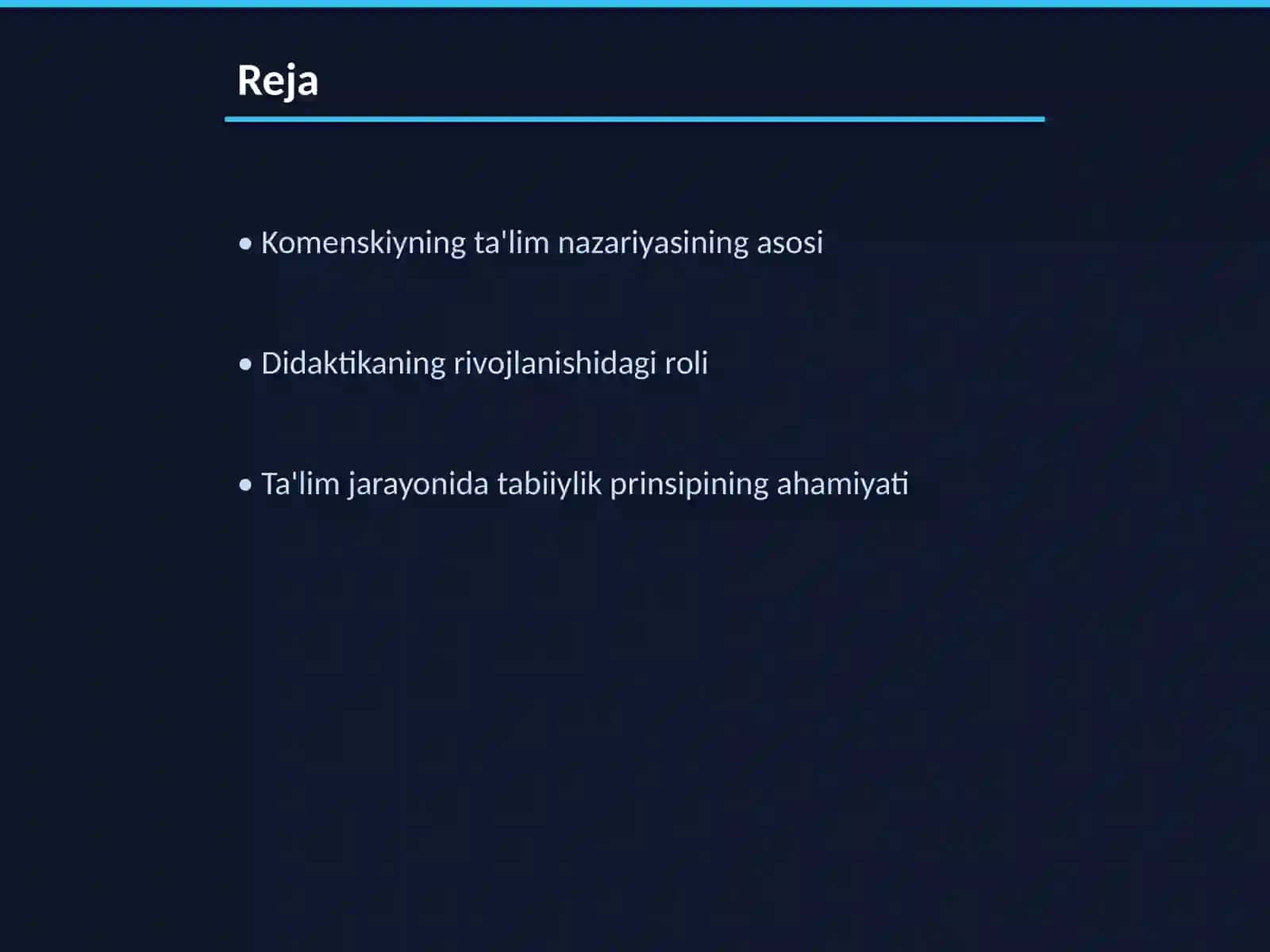 Komenskiyning pedagogik g'oyalari 2