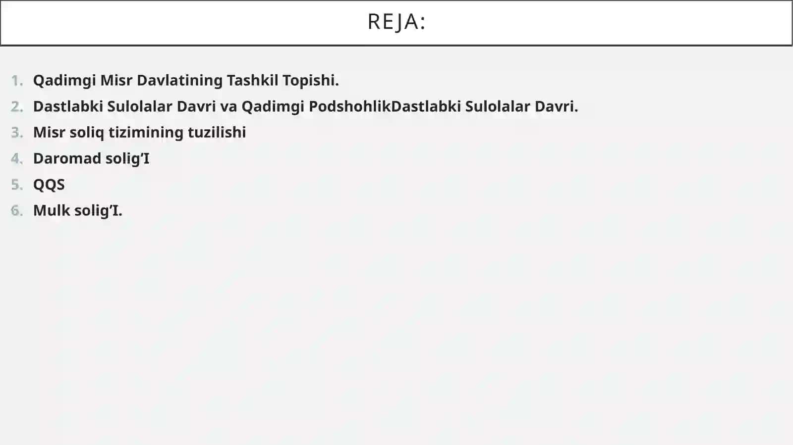 Misr ARB RESPUBLIKASI SOLIQ TIZIMI 2