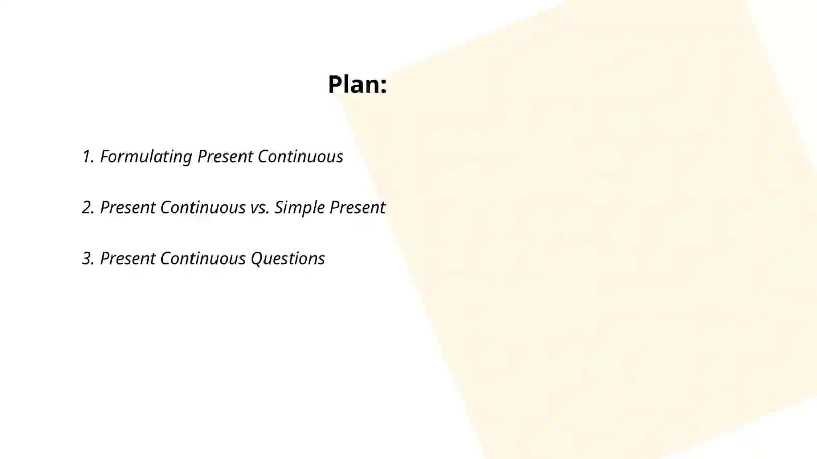 Present Continuous tens 2