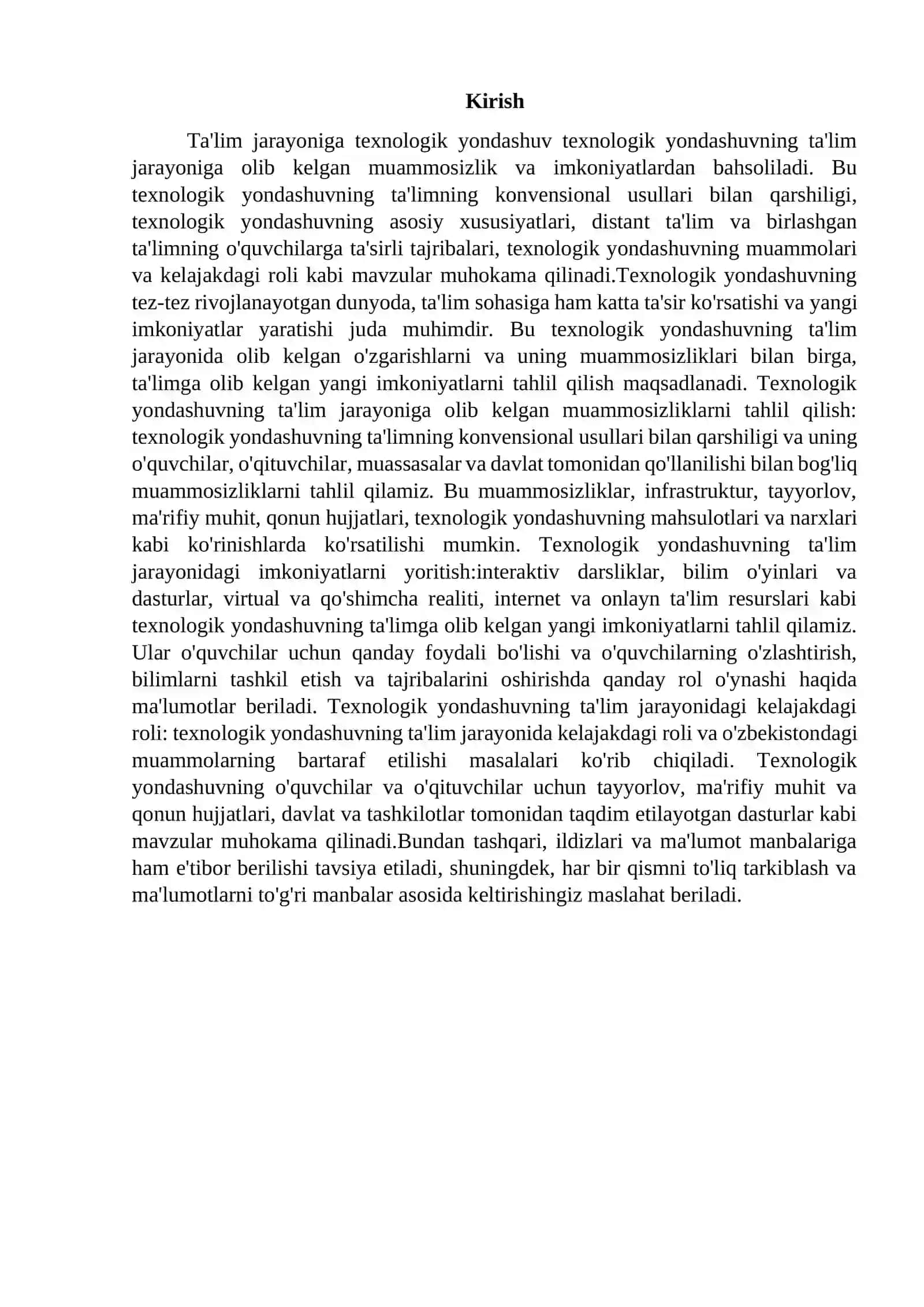 Ta'lim jarayoniga texnologik yondashuv 2