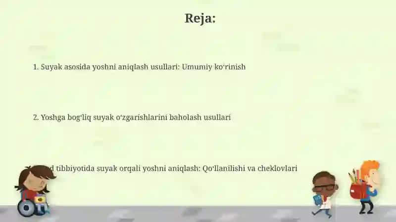 Suyaklarga qarab yoshni baholash usuli 2