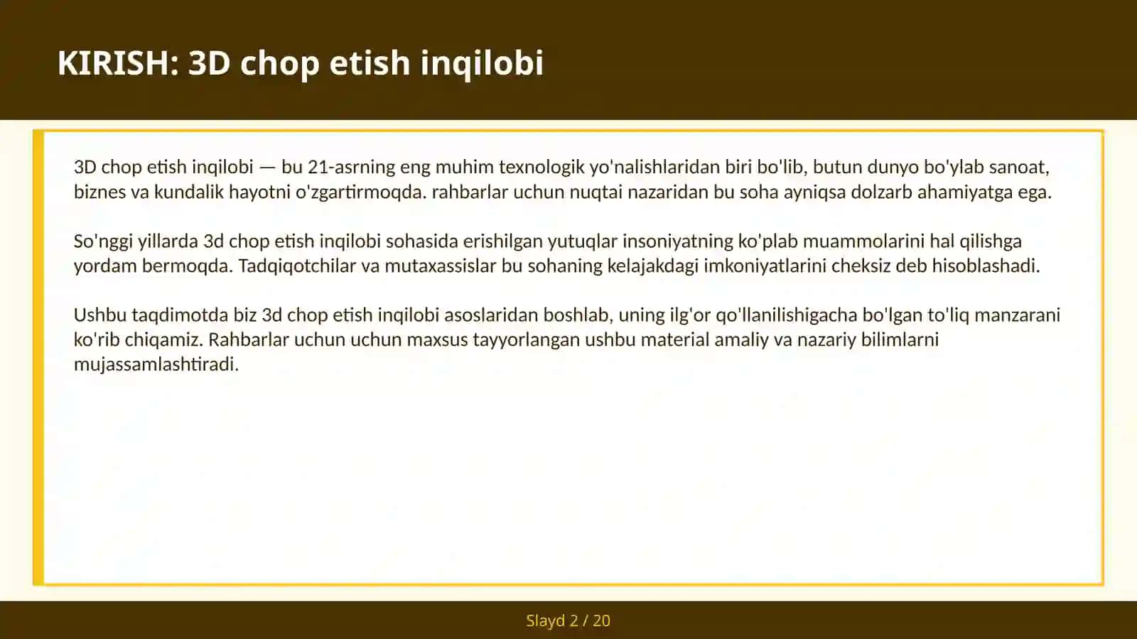 3D CHOP ETISH INQILOBI 2