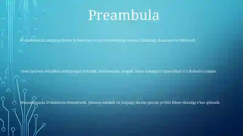 OʻZbekiston Respublikasi Konstitutsiyasi 2