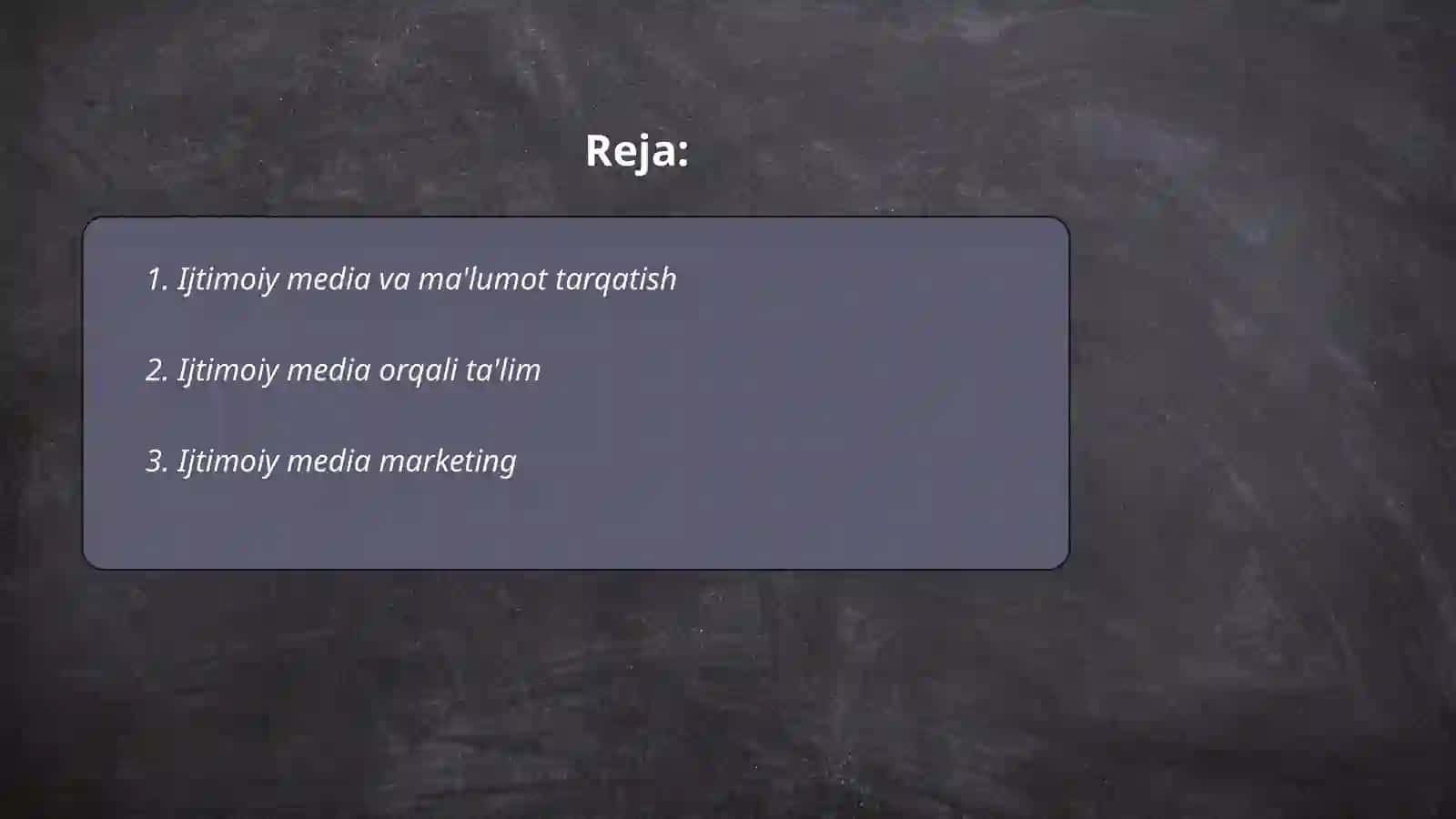 Ijtimoiy media shakllari 2