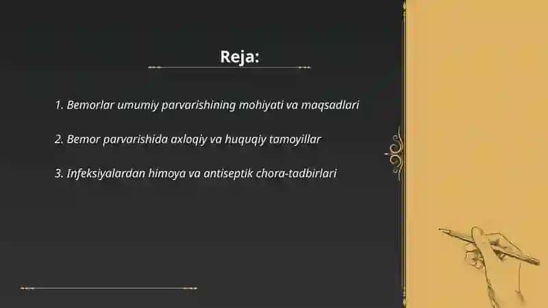 Bemorlar Umumiy Parvarishi 2
