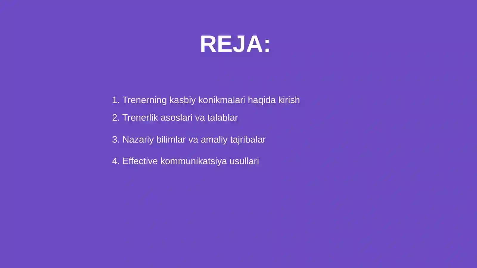 Trenerning kasbiy konikmalari 2