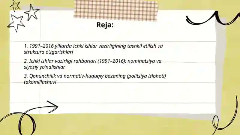 Oʻzbekiston Respublikasi Ichki Ishlar vazirligining 1991-yildan 2016-yilg 2