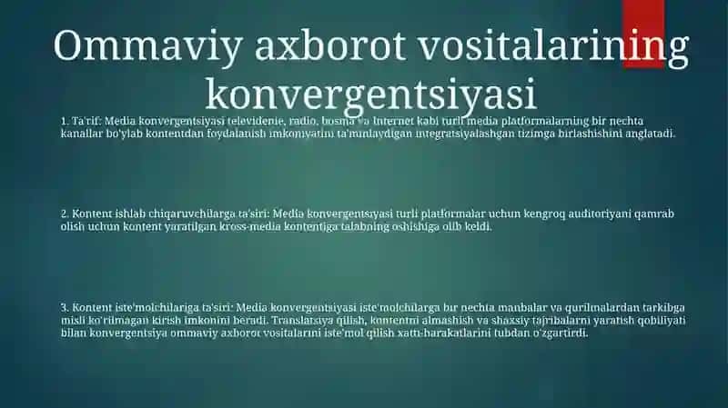 Media Maydon Tuzilishi Va Tasiri 2