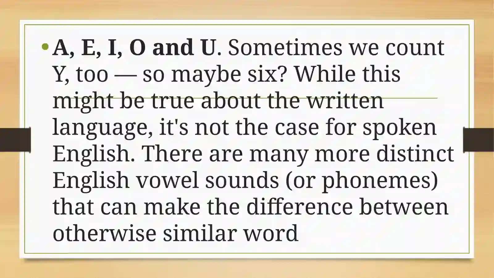 Vowel sounds of English 2