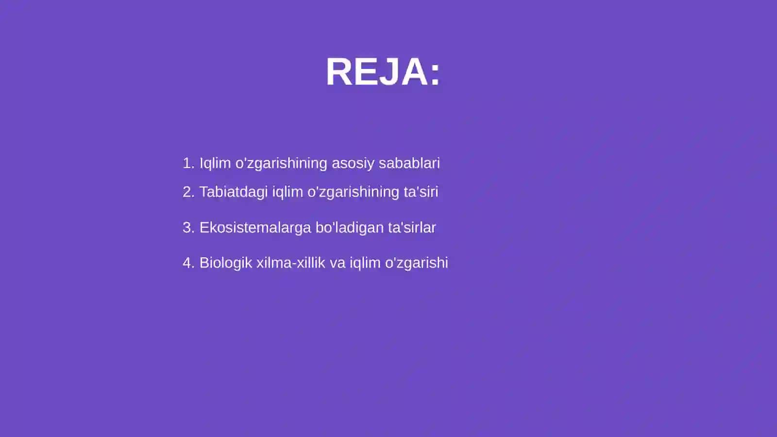 Iqlim õzgarishining tabiatga ta'siri 2