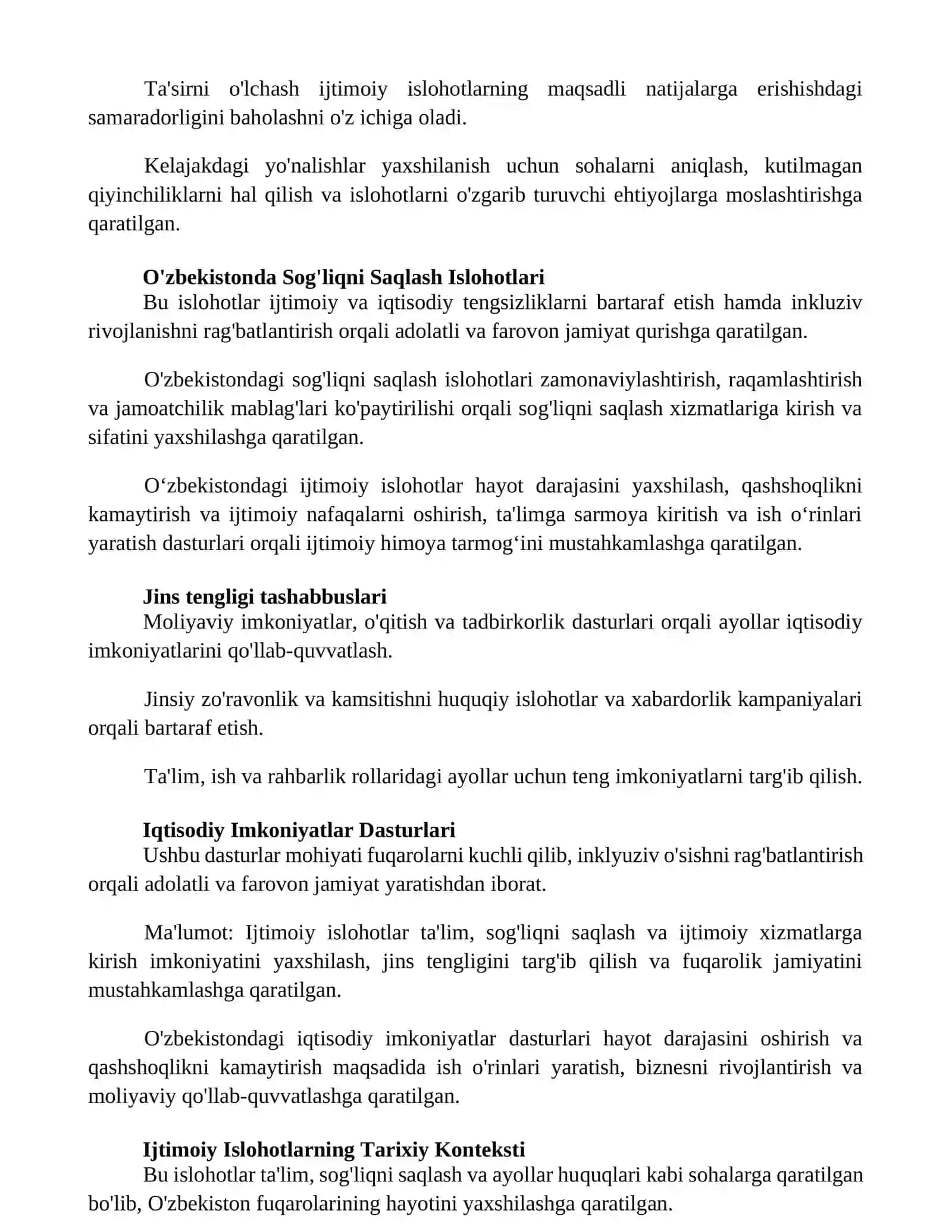 Oʻzbekistonda Ta'lim Islohoti 2