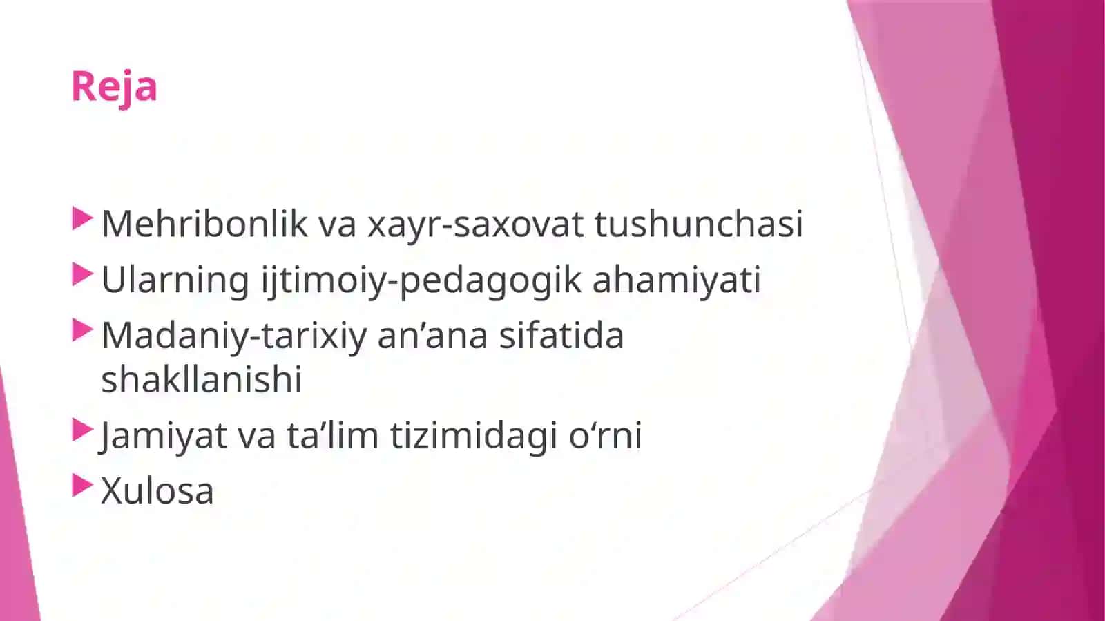 Mehribonlik va xayr-saxovat 2