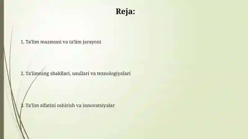 Ta'lim mazmuni va ta'lim jarayoni 2