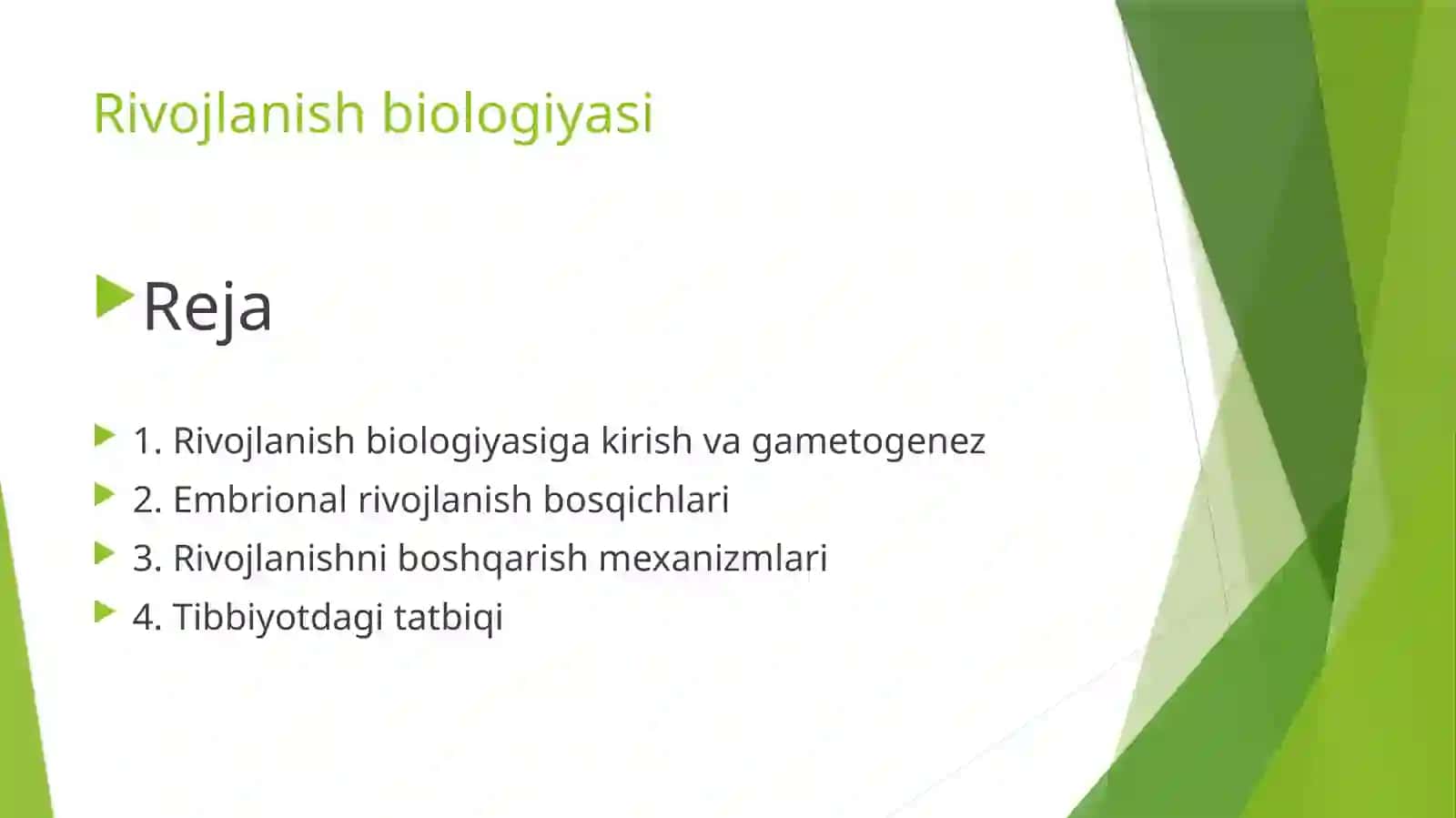 Tibbiy biologiya. Umumiy genetika 2