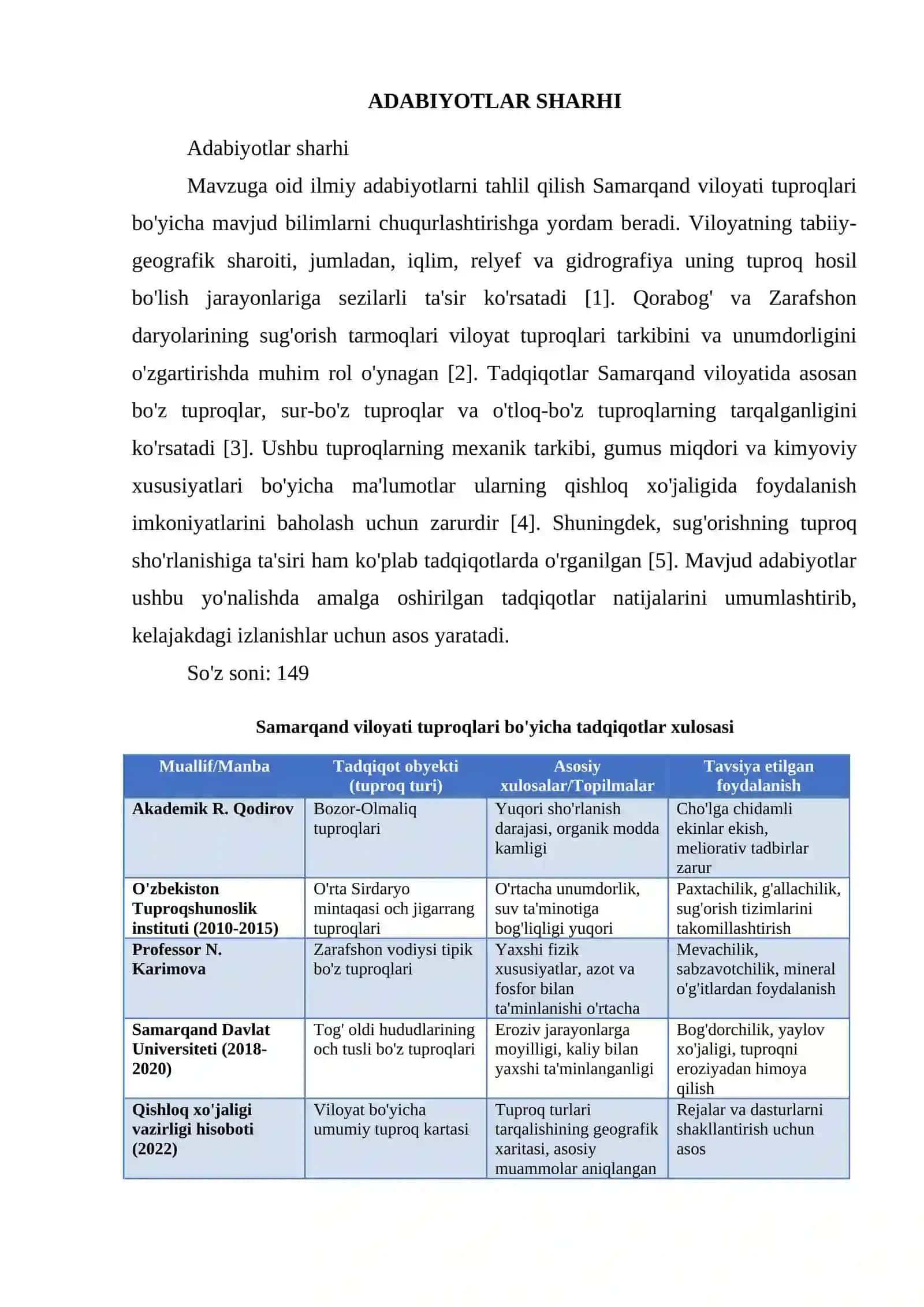 SAMARQAND VILOYATI HAQIDA VA UNING TUPROQLARI 2