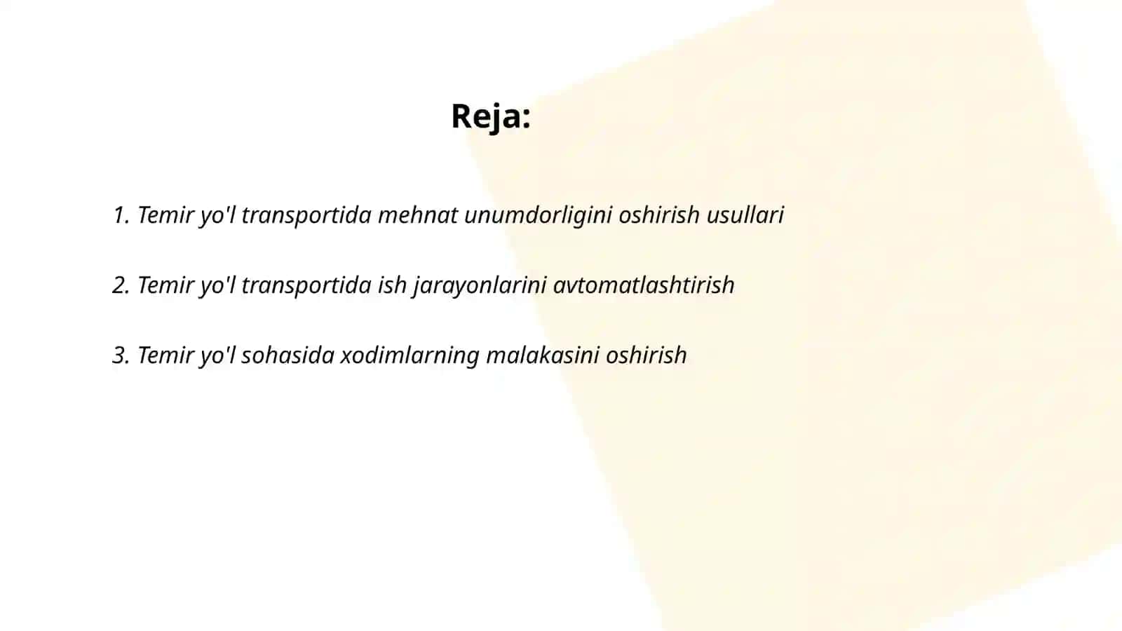 Temir yo'l transportida mehnat unumdorligi 2