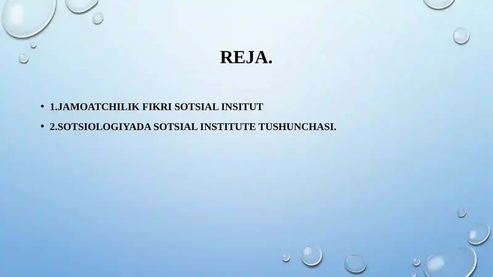 Jamoatchilik fikri sotsial institut sifatida 2