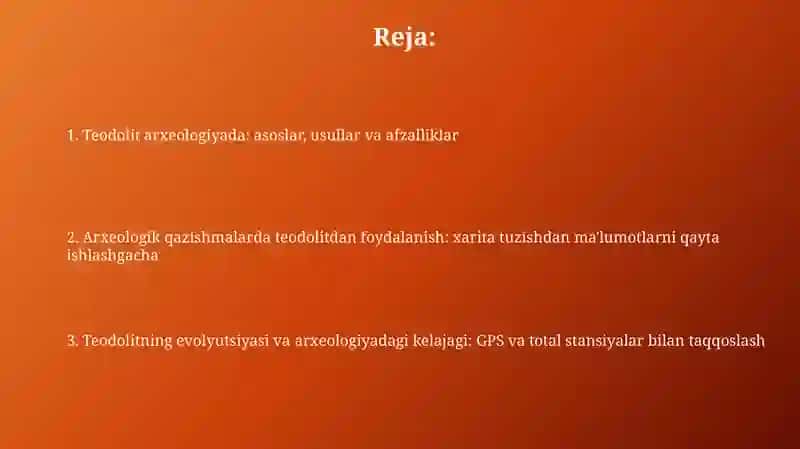 Teodolitning arxeologik ahamiyati 2