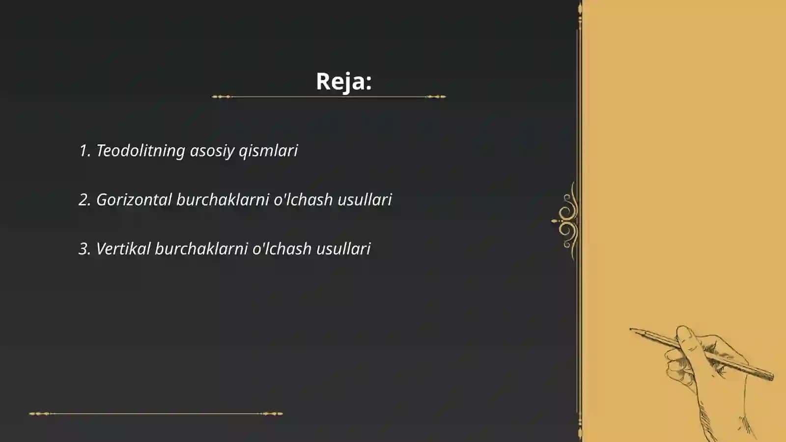 Teodolitni tekshirish va sozlash 2