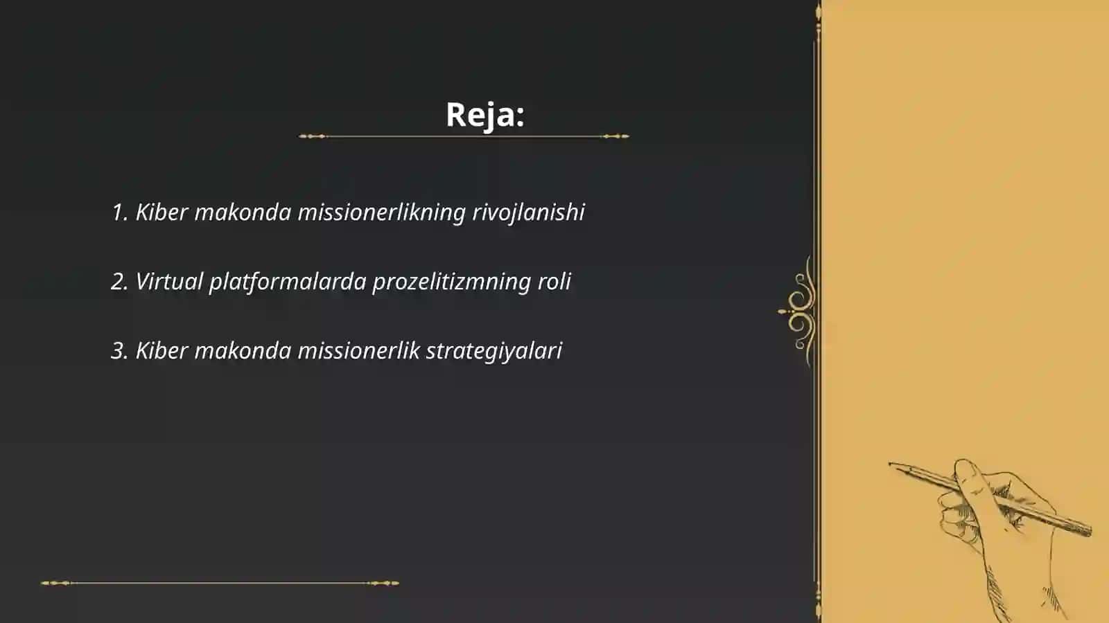 Kiber makonda din. Missionerlik va prozelitizm 2