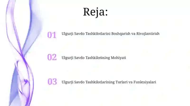 Ulgurji Savdo Operatsiyalari 2