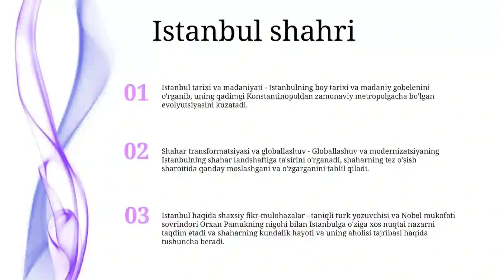 Òrxan Pamukning "Istambul Xotiralari Va Shahar " 2